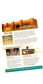 Flyer Womex 2013 Centre Culturel Kôrè, Ségou, Mali